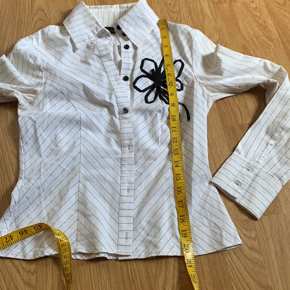 Vintage Y2k Tonickx White button down top size s - Picture 6 of 7